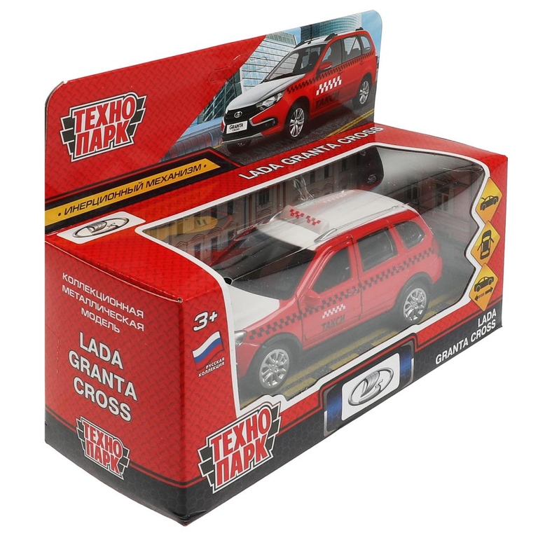 Модель металлическая LADA GRANTA CROSS ТАКСИ 12 см  красный