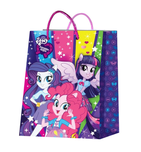 Пакет подарочный equestria girls 33х46х20см, глянцевый