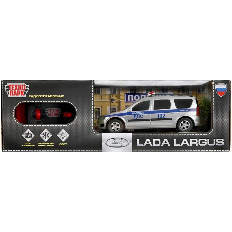 Машина на радиоуправлении LADA Largus Полиция серебристая 18 см