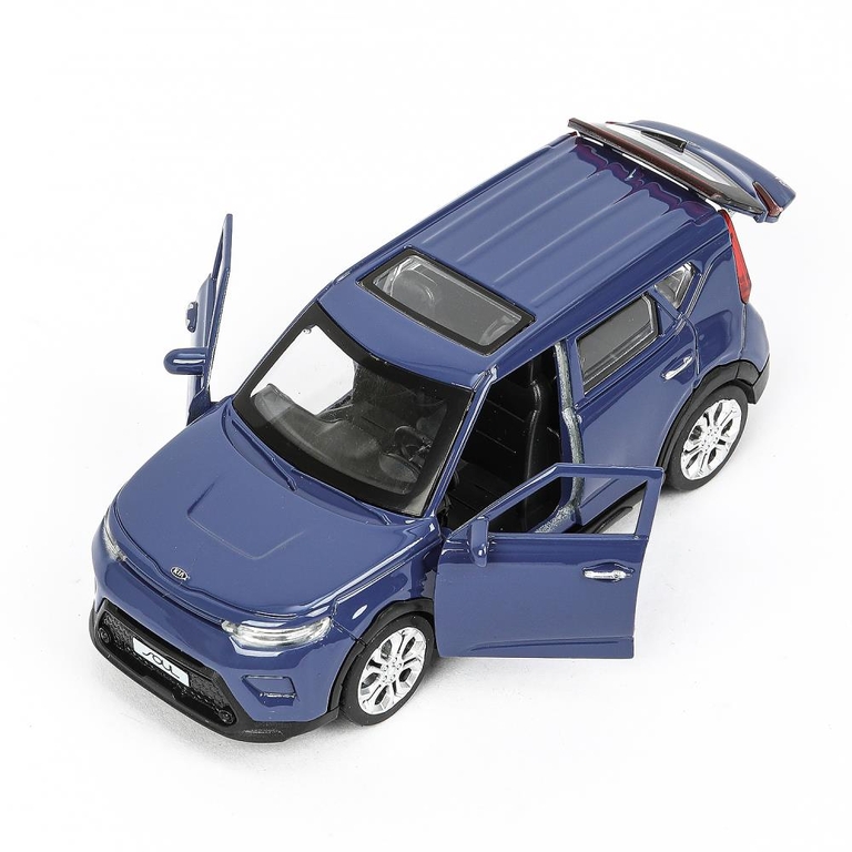 Модель металлическая KIA soul длина 12 см темно - синий