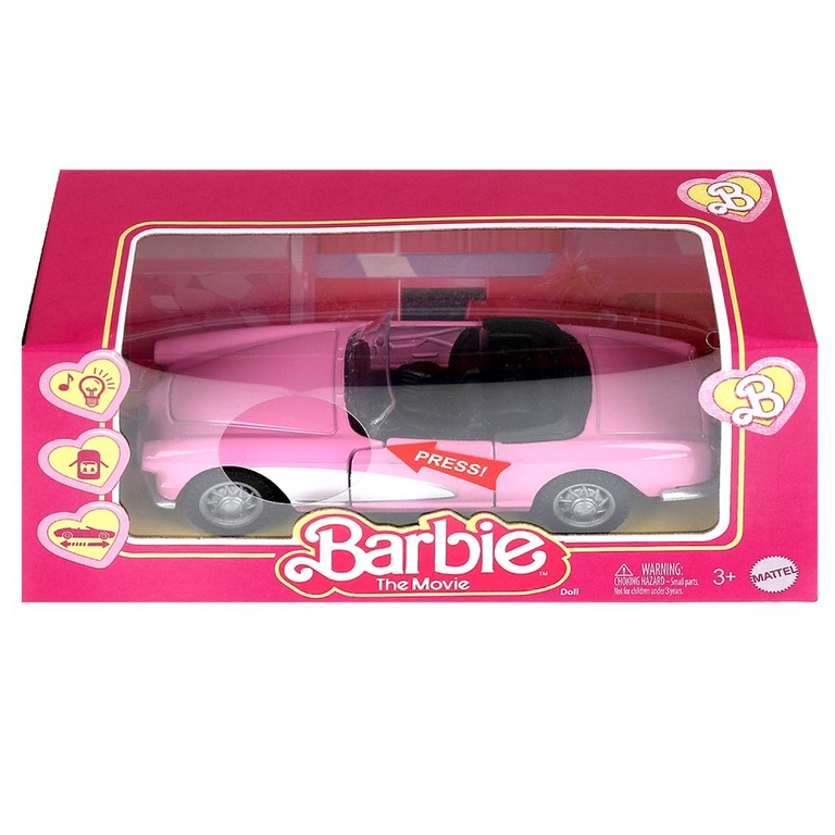 Модель металлическая кабриолет barbie свет - звук 12 см